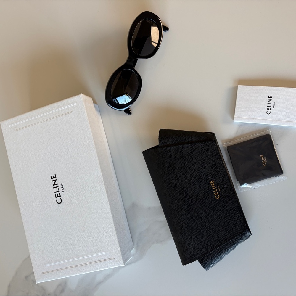 Celine Black Sunglasses with Accessories